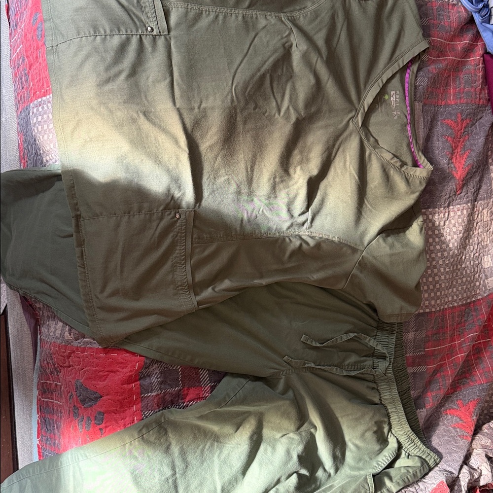 Purple label Women's Olive Green Scrub set